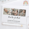 customisable baby boy thank you card 