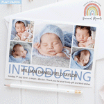 Baby Boy 5 Frame Photo Thank You Card