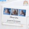 Editable baby boy thank you card 