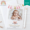 FOLDED Personalize Baby Girl Thank You Cards with Your Own Photo | Personal Moments | Fast Delivery