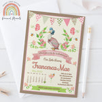 Personalised Peter Rabbit Shabby Chic Invitations Vintage Jemima Puddleduck