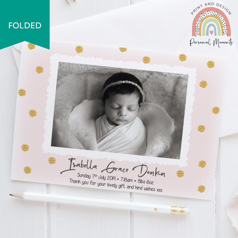 FOLDED personalmoments-thank-you-card-dotty-girl-folded