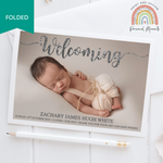FOLDED Make Your Baby's Thank You Notes Special with Personalised Photo Cards for Boys | Personal Moments