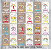 Rainbow Themed Baby Milestone Cards - Ideal Baby Shower Gift, Colourful Keepsake & Memory Cards