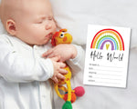 Unisex Rainbow Baby Milestone Cards - Ideal Baby Shower Gift, Colourful Keepsake and Memory Cards