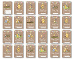 Winnie The Pooh Baby Girl Milestone Cards - Perfect Baby Shower Gift, Pooh Bear Keepsake Memory Cards