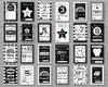 Monochrome Black and White 1st Year Milestone Cards - Baby Keepsake