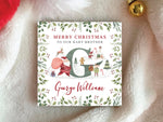 Personalised First Christmas Card for Grandson, Granddaughter, Niece, Nephew, Son, Daughter, Godson - Festive Xmas Keepsake