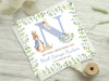 Personalised Floral Bunny Christening Card - Custom Baptism Card for Goddaughter, Girl's Christening Day