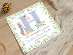 Personalised Pink Peter Rabbit Floral Birthday Card