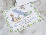 Personalised Floral Bunny Christening Card - Custom Baptism Card for Goddaughter, Girl's Christening Day