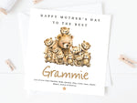 Personalised Mother&#39;s Day Card, Mummy Bear Mothers Day Card, Grandma, Gran, Mum, Grandparent, Mammy, Nana, Unique 1st Mother&#39;s Day Card