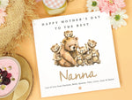 Personalised Mother&#39;s Day Card, Mummy Bear Mothers Day Card, Grandma, Gran, Mum, Grandparent, Mammy, Nana, Unique 1st Mother&#39;s Day Card