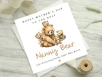 Personalised Mother&#39;s Day Card, Mummy Bear Mothers Day Card, Grandma, Gran, Mum, Grandparent, Mammy, Nana, Unique 1st Mother&#39;s Day Card