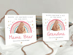 Personalised Mummy Bear Mother&#39;s Day Card, Bear Mothers Day Card, Mum, Nan, Grandma, Nana, Mammy, Mam, Baby Bear 1st Mothers Day Card