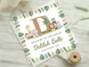 Personalised Jungle Theme New Baby Card For Baby Boy or Baby Girl