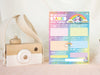 Personalised 1st Birthday Time Capsule Cards, Unicorn Rainbow First Birthday Party Ganes