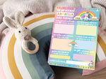 Personalised 1st Birthday Time Capsule Cards, Unicorn Rainbow First Birthday Party Ganes