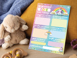 Personalised 1st Birthday Time Capsule Cards, Unicorn Rainbow First Birthday Party Ganes