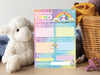 Personalised 1st Birthday Time Capsule Cards, Unicorn Rainbow First Birthday Party Ganes