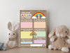 Personalised Rainbow 1st Birthday Time Capsule Cards, First Birthday Keepsake Cards, 1st Birthday Party Games