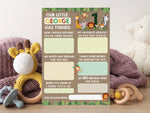 Personalised Jungle Animal Time Capsule Cards, Safari Animals 1st Birthday First Birthday Party Games