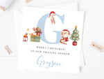 Personalised 1st Christmas Card for Son, Grandson, Nephew, Brother - Custom Baby's First Xmas Greeting