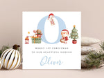 Personalised 1st Christmas Card for Son, Grandson, Nephew, Brother - Custom Baby's First Xmas Greeting