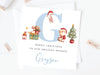 Personalised Baby Girl Christmas Card - For Daughter, Granddaughter, Niece, Sister | First Xmas Greeting Card