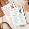 Personalised 1st Birthday Time Capsule Cards, Teddy Bear, Hot Air Balloon First Birthday Party