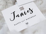 Personalised 21st Birthday Card - Celebrate 21 Today with Custom Balloon Design - Special Milestone Twenty-First Greeting