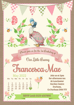 Personalised Vintage Jemima Puddleduck Invites