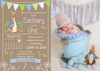 Peter Rabbit Photo Invitations Blue Boy