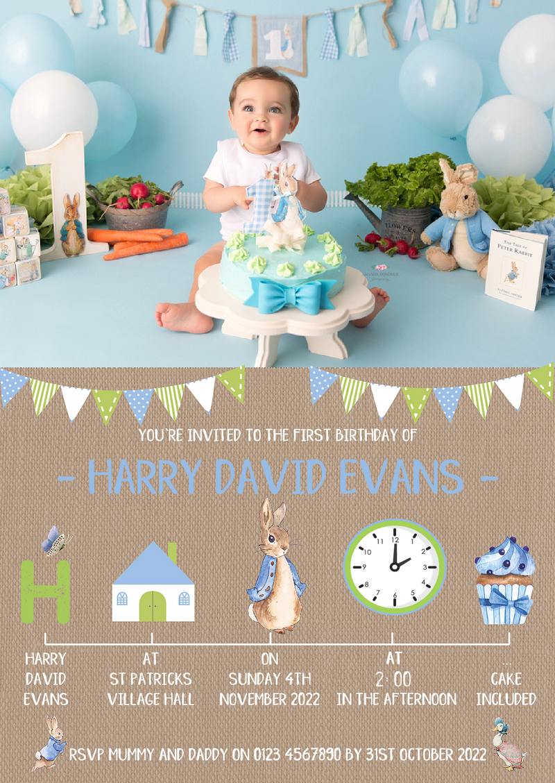 Peter Rabbit Boy Invites Timeline
