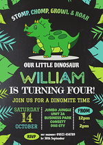 Personalised Little Boy Dinosaur Birthday Party Invitations Dinosaur Invites