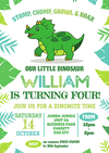 Personalised Boy Dinosaur Invitations