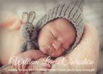 FLAT New Baby Boy Photo Box Thank You Cards
