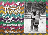 FOLDED Christmas Thank You Cards With Image, Personalised Christmas Thank You Card