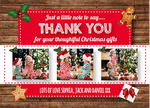 FOLDED Pet Photo Christmas Thank You Cards, Christmas Thank You Images