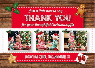 FOLDED Pet Photo Christmas Thank You Cards, Christmas Thank You Images