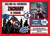 Personalised Captain America Photo Invites