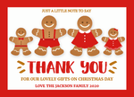FLAT Personalised Photo Thank You Note, Christmas Thank You Card From Family