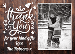 FLAT Christmas Baby Thank You Cards, Personalised Kids Christmas Thank You Cards