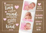 FLAT Personalised New Baby Girl Thank You Cards with Your Own Photos - Customisable Designs and Fast Shipping