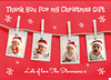 FOLDED Xmas Thank You Cards, Holiday Thank You Cards