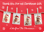FOLDED Xmas Thank You Cards, Holiday Thank You Cards
