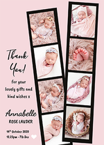 FOLDED photo booth frame girl thank you note