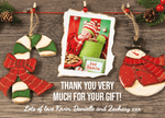 FLAT Personalised Christmas Thank You Photo Cards, Girls Boys Childrens Xmas Gift Thankyou Notes