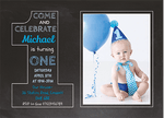 Chalkboard boy invites