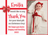 FOLDED Christmas Thank You For My Gifts Personalised Cards